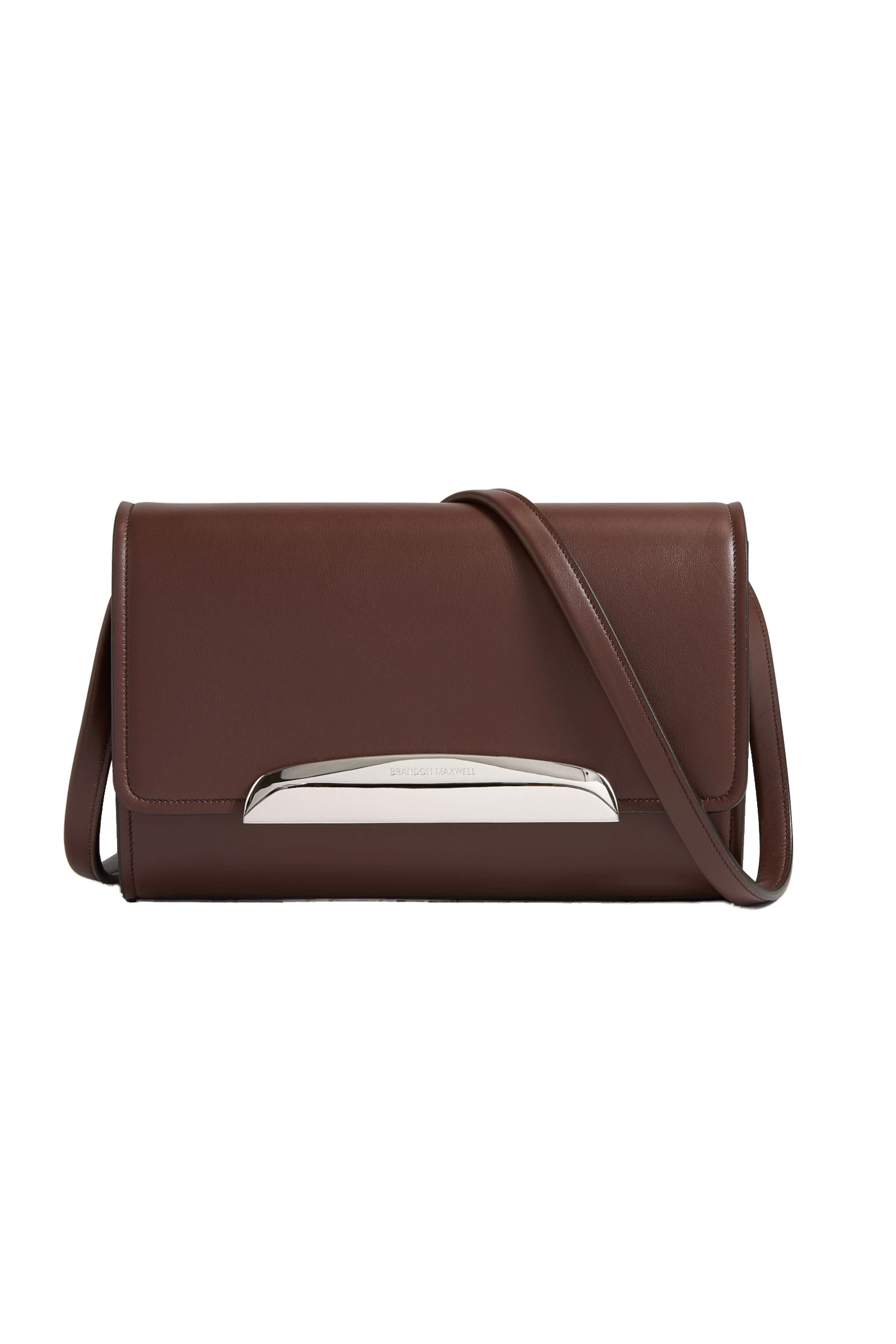 Brandon Maxwell Louise Pochette Bag in Espresso Leather Brandon Maxwell Louise Pochette Bag in Espresso Leather | Coveti