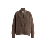 Brandon Maxwell Lowen Cardigan in Truffle | Coveti