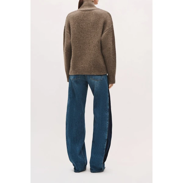 Brandon Maxwell Lowen Cardigan in Truffle | Cardigan | Coveti