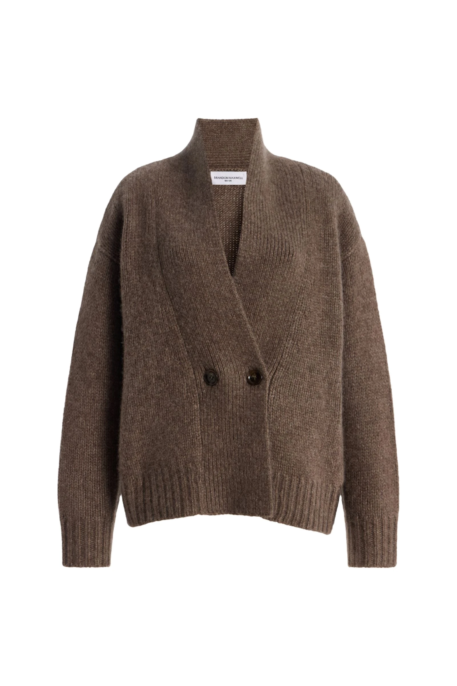 Brandon Maxwell Lowen Cardigan in Truffle Brandon Maxwell Lowen Cardigan in Truffle | Coveti