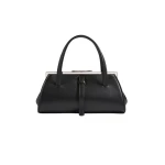 Brandon Maxwell Maxwell Frame Bag in Black Leather | Coveti