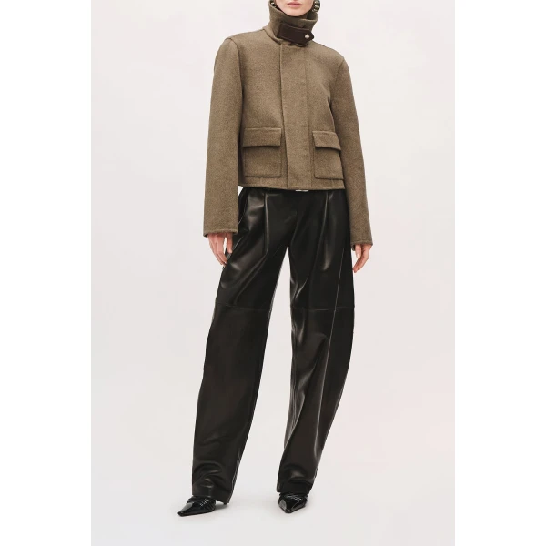 Brandon Maxwell Remi Jacket in Truffle | Jackets | Coveti
