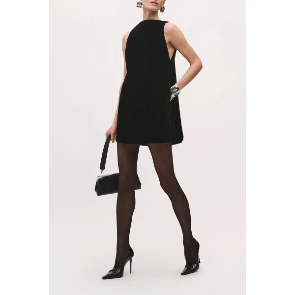 Brandon Maxwell Sable Mini Dress in Black | Mini Dresses | Coveti