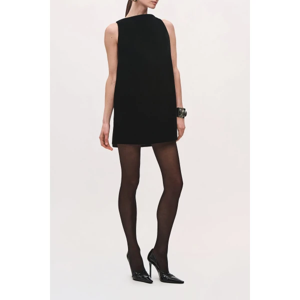 Brandon Maxwell Sable Mini Dress in Black | Mini Dresses | Coveti