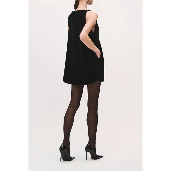 Brandon Maxwell Sable Mini Dress in Black | Mini Dresses | Coveti