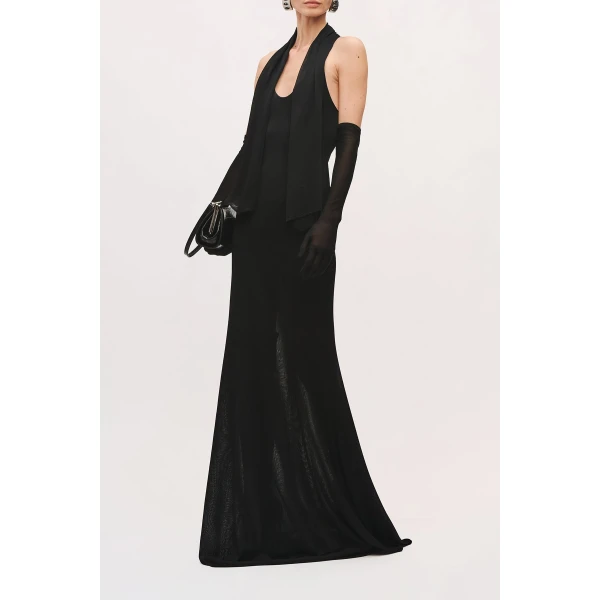 Brandon Maxwell Siena Tank Dress in Black | Maxi Dresses | Coveti