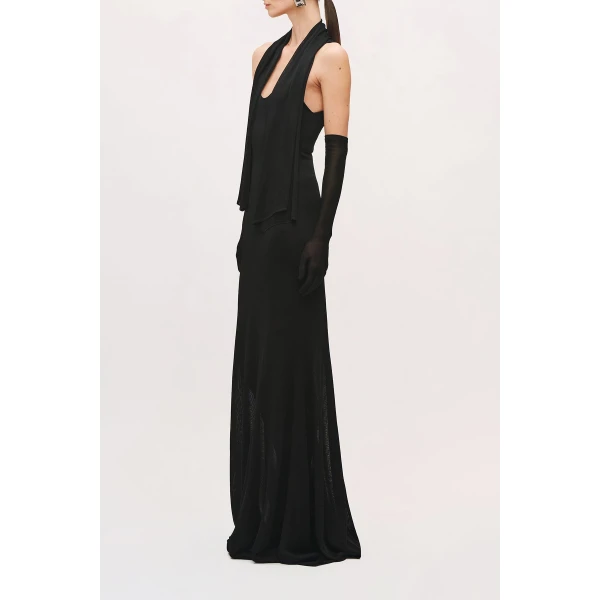 Brandon Maxwell Siena Tank Dress in Black | Maxi Dresses | Coveti