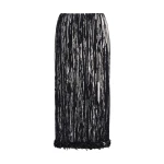 Brandon Maxwell Sinclair Pleated Pencil Skirt in Black and White | Coveti