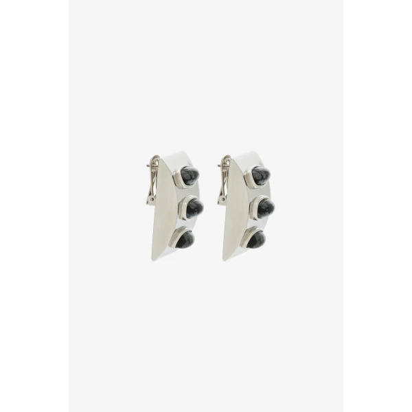 Brandon Maxwell Trove Earrings in Snowflake | Earrings | Coveti