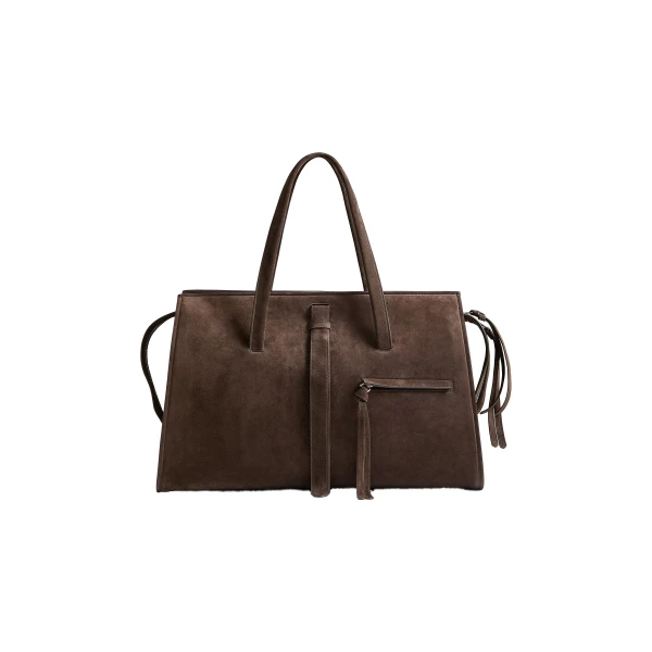 Vance Weekender Bag in Malt Brown Suede