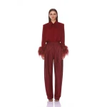 Bronx and Banco Blair Top with Feather Cuffs | Tops | Coveti