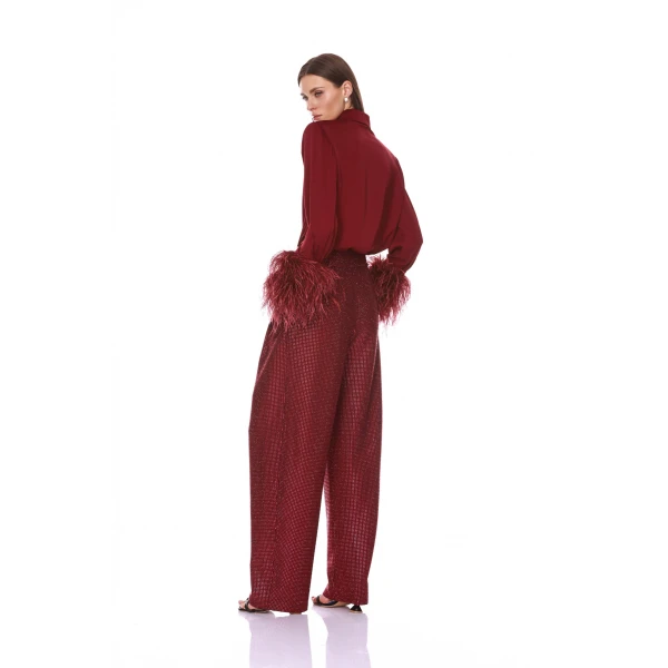 Bronx and Banco Blair Top with Feather Cuffs | Tops | Coveti