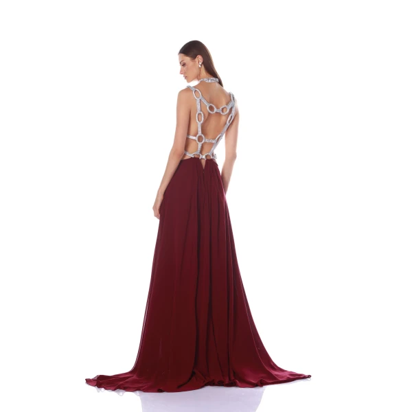 Bronx and Banco Brielle Burgundy Gown | Evening Gowns | Coveti