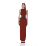 Bronx and Banco Camila Burgundy Cutout Maxi Dress | Maxi Dresses | Coveti
