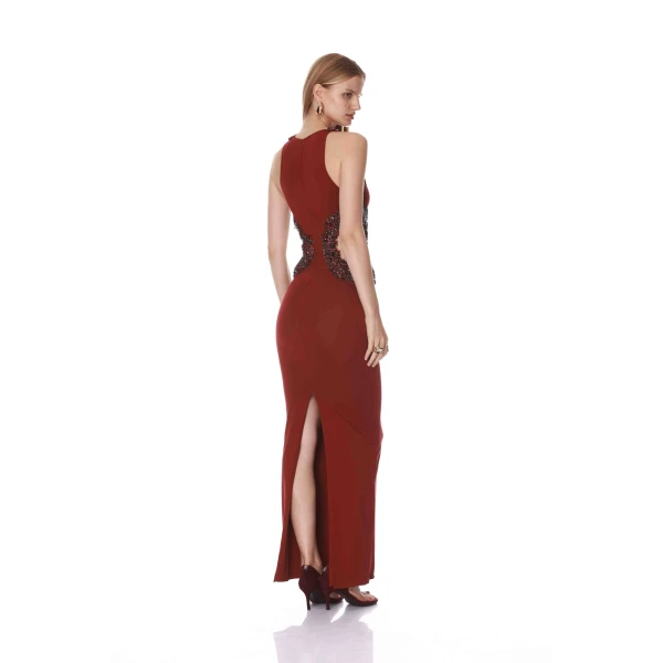 Bronx and Banco Camila Burgundy Cutout Maxi Dress | Maxi Dresses | Coveti