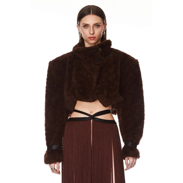 Bronx and Banco Faux Mink Long Sleeve Jacket | Jackets | Coveti