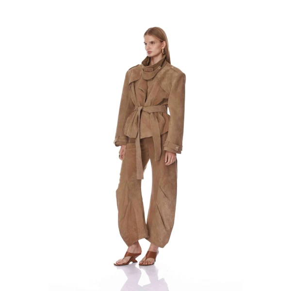Bronx and Banco Hayden Suede Belted Jacket | Jackets | Coveti