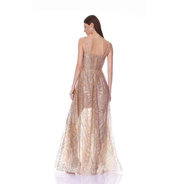 Bronx and Banco Midnight Sleeveless Embellished Tulle Gown | Evening Gowns | Coveti