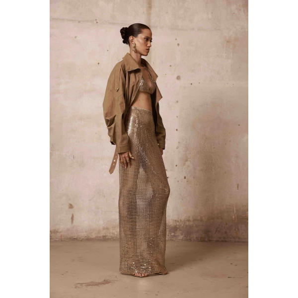 Bronx and Banco Oasis Khaki Eco Suede Jacket | Jackets | Coveti