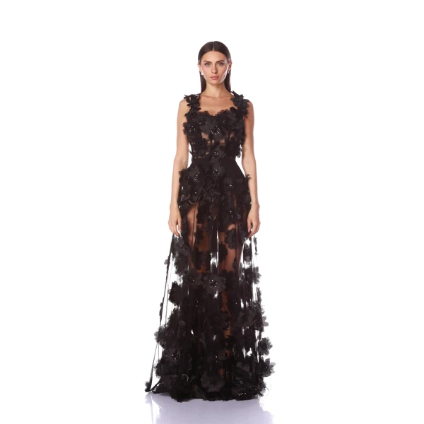 Bronx and Banco Rosalie Noir Gown | Evening Gowns | Coveti