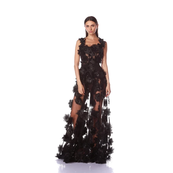 Bronx and Banco Rosalie Noir Gown | Evening Gowns | Coveti