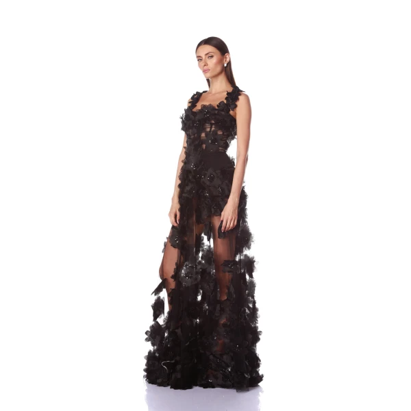 Bronx and Banco Rosalie Noir Gown | Evening Gowns | Coveti