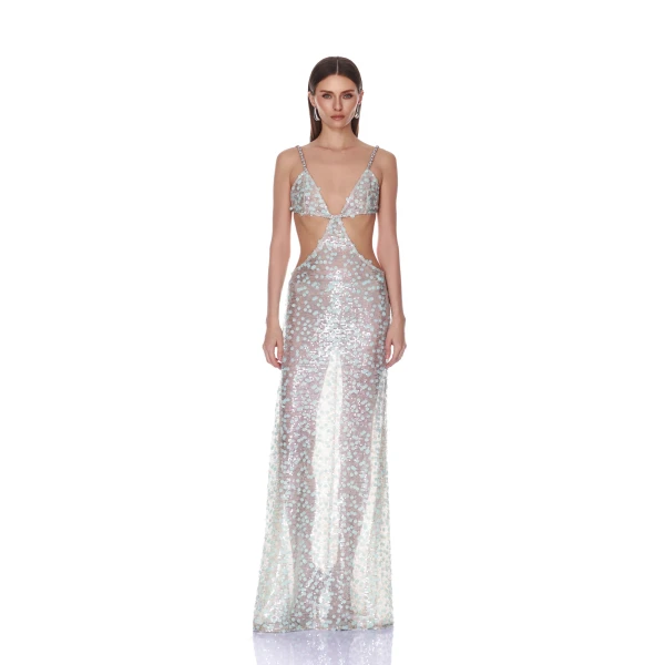 Bronx and Banco Seaside Sequin Cutout Maxi Dress | Maxi Dresses | Coveti