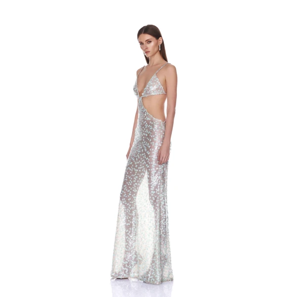 Bronx and Banco Seaside Sequin Cutout Maxi Dress | Maxi Dresses | Coveti