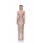 Bronx and Banco Strapless Embellished Metallic Maxi Dress | Maxi Dresses | Coveti