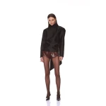Bronx and Banco Vegan Croc Embossed Burgundy Shorts | Shorts | Coveti