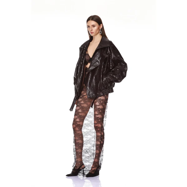 Bronx and Banco Vegan Croc Embossed Jacket | Jackets | Coveti
