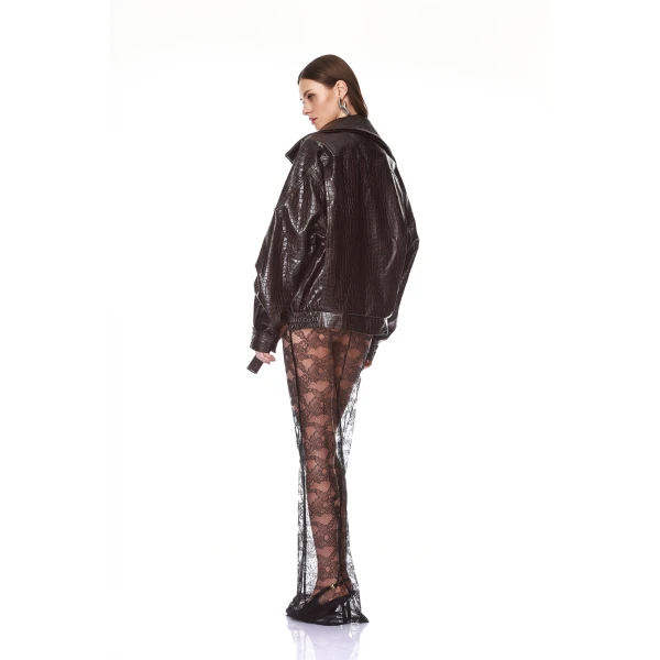 Bronx and Banco Vegan Croc Embossed Jacket | Jackets | Coveti