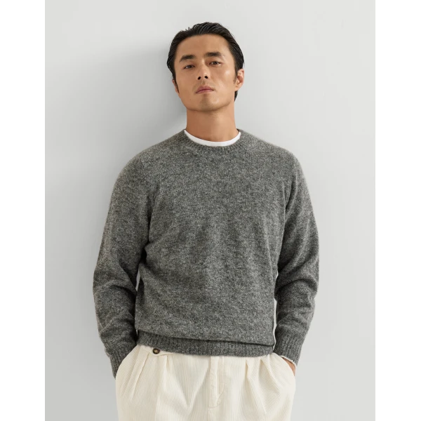 Brunello Cucinelli Alpaca-blend sweater in Anthracite, view 2 | Knitwear | Coveti
