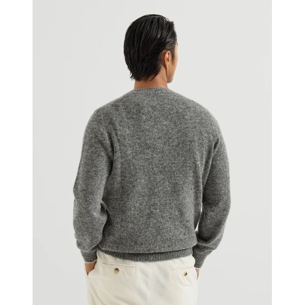 Brunello Cucinelli Alpaca-blend sweater in Anthracite, view 3 | Knitwear | Coveti