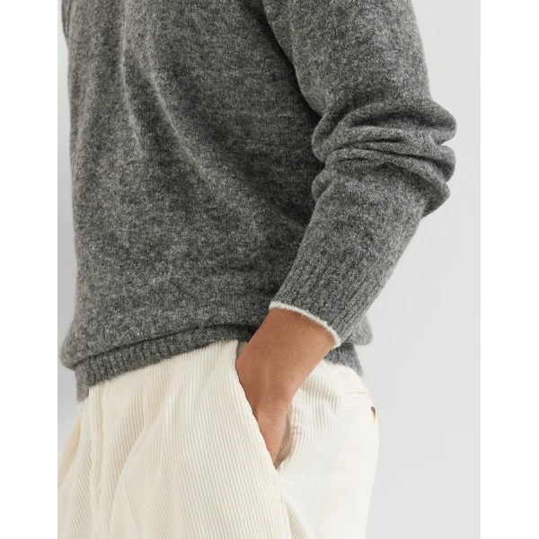 Brunello Cucinelli Alpaca-blend sweater in Anthracite, view 4 | Knitwear | Coveti