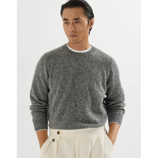 Brunello Cucinelli Alpaca-blend sweater in Anthracite, view 5 | Knitwear | Coveti