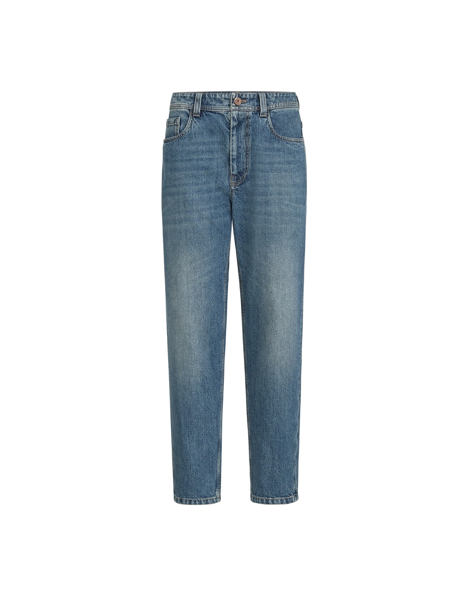 Brunello Cucinelli Authentic denim baggy tapered trousers in Denim Brunello Cucinelli