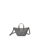 Brunello Cucinelli BC Duo mini bag in suede with monili in Stone Grey