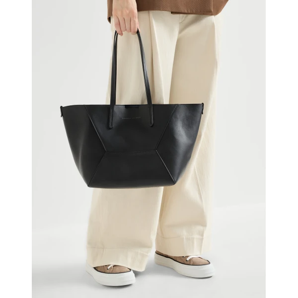 BC Duo small bag in calfskin with monili in Black - Image 4