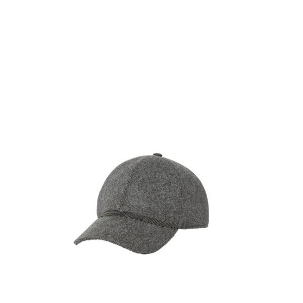 Baseball Cap with monili in Dark Grey
