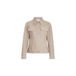 Brunello Cucinelli Beige lamé denim outerwear jacket in Rope