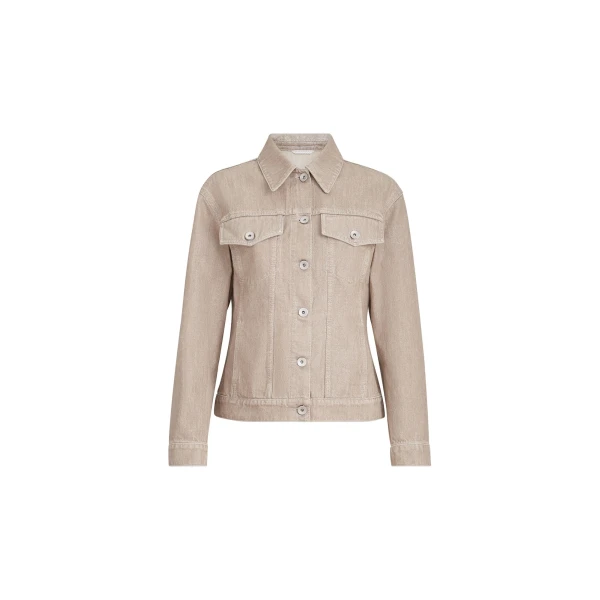 Beige lamé denim outerwear jacket in Rope