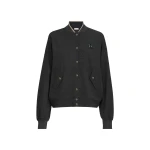 Brunello Cucinelli Bomber-style sweatshirt with logo in Anthracite