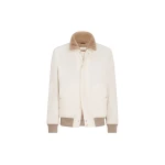 Brunello Cucinelli Bonded nylon aviator jacket in White | Jackets | Coveti