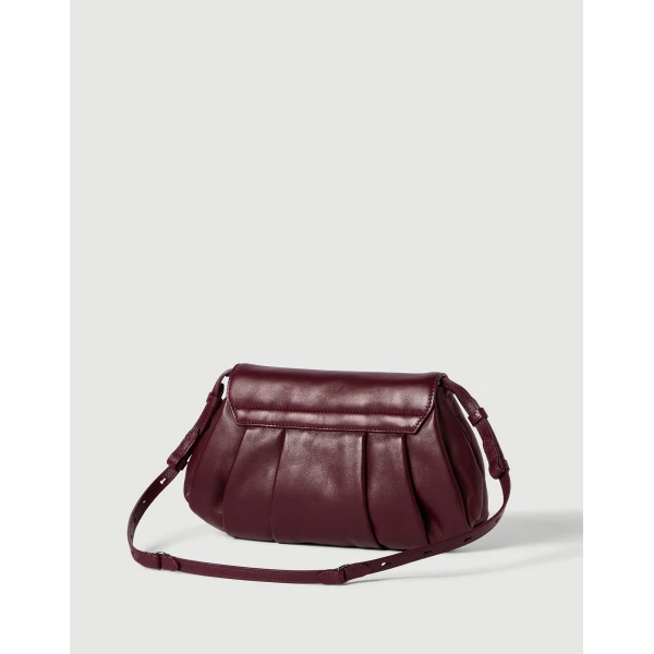 Boule bag in nappa leather in Burgundy - Image 2