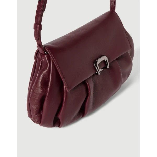 Boule bag in nappa leather in Burgundy - Image 3