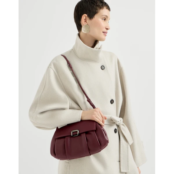 Boule bag in nappa leather in Burgundy - Image 4