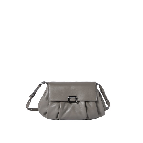 Brunello Cucinelli Boule bag in nappa leather in Stone Grey