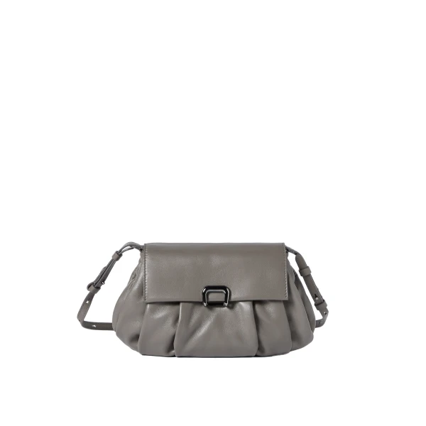 Brunello Cucinelli Boule bag in nappa leather in Stone Grey