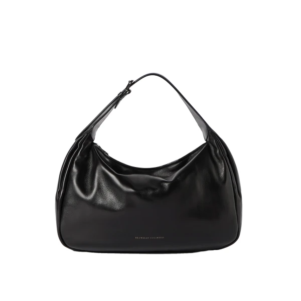 Boule hobo bag in nappa leather in Black
